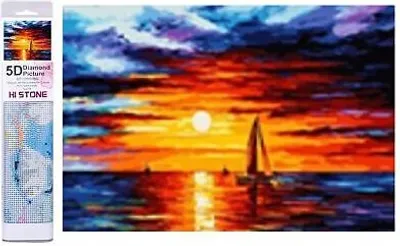 Produktbild von 40x30 Diamanten Malerei Zum Selbermachen DIY Diamond Painting Sonnenuntergang