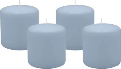 Produktbild von 4er Set Adventskranzkerzen Jeans Blau Ø 100 x 100 mm