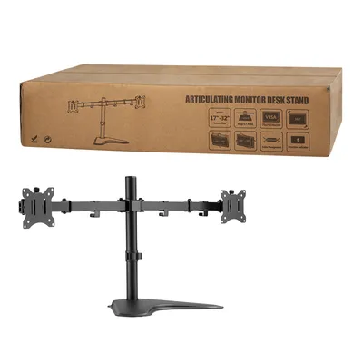 Obrázok produktu pre Stojan LogiLink - nastaviteľné rameno - pre 2 LCD displeje - čierny - veľkosť obrazovky: 43,2-81,3 cm (17"-32")