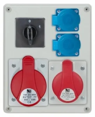 Obrázek produktu pro Rozvaděč R-BOX 240, 1x32A/5P, 1x16A/5P, 2x250V, vypínač 0/1, stupeň krytí IP44, model B.1094W