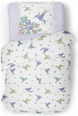 Zdjęcie produktu dla Zestaw poszewek na kołdrę Roupillon Birdie 140 x 200 cm Niebieski 2 szt