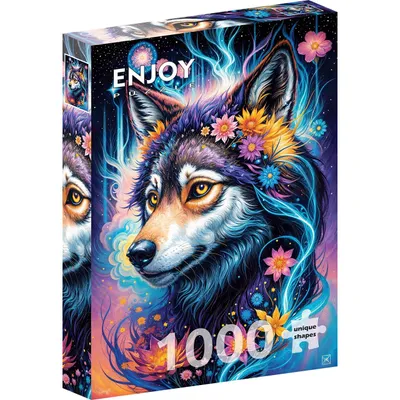Image de Puzzle 1000 pièces Enjoy – Portrait de loup magique