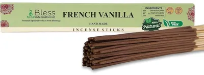 Productafbeelding van Wierookstokjes, vanille, biologisch, zonder chemische toevoegingen, French-vanille, 25 stuks (40 gram)