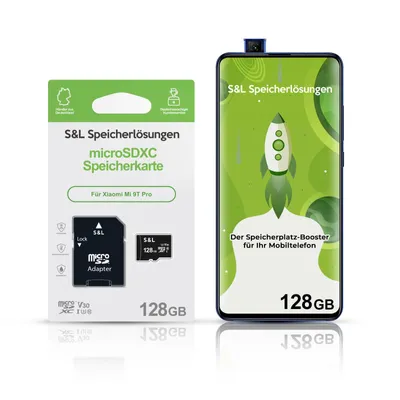Produktbild von microSD Speicherkarte S&L für Xiaomi Mi 9T Pro - Speicherkapazität: 128 GB