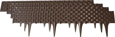 Produktbild von Beeteinfassung als Stecksystem 3,20 m, Beetumrandung in Rattan-Optik, braun, flexible Rasenkante