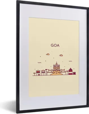 Produktbild von MuchoWow® MuchoWow® Gerahmtes Poster Indien - Goa - Skyline 30x40 cm - Poster mit zchwarzem Bilderrahmen - Wandposter Schlafzimmer