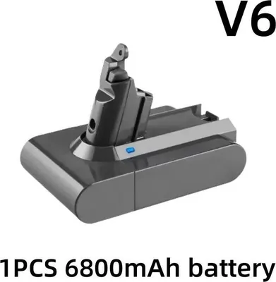 Immagine prodotto di Batteria di ricambio - Compatibile con V6, DC58, DC59, DC62, SV03, SV05, SV09 - 6800 mAh - Li-Ion - Aspirapolvere senza fili - Solo batteria