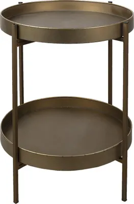 Obrázek produktu pro Postranní stolek Clayre & Eef Ø 52x60 cm kov v měděné barvě