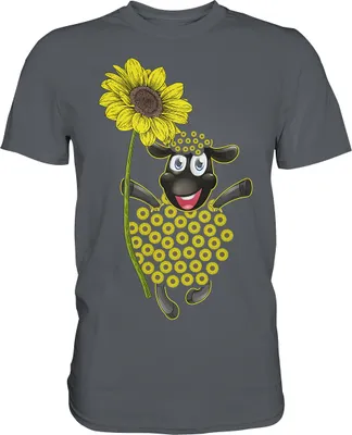 Produktbild von Schaf Sonnenblumen T-Shirt Lustiges Gärtner Geschenk Garten – Dark Grey / M