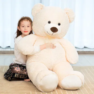 Plüschteddybär 130 cm, cremefarben, XXL Kuscheltier