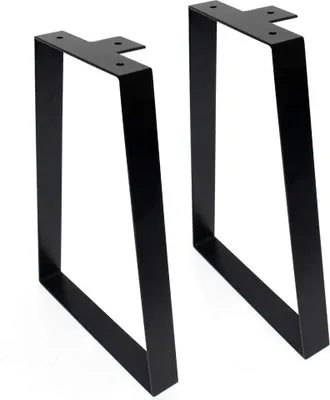 Produktbild von Tischbeine aus Metall im Haarnadel-Trapezdesign, 40 cm Höhe für Couchtische, 2 Stück