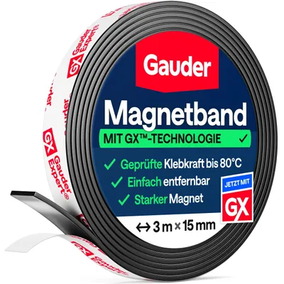 Immagine prodotto di GAUDER: Nastro magnetico autoadesivo, resistente (3 m x 15 mm)
