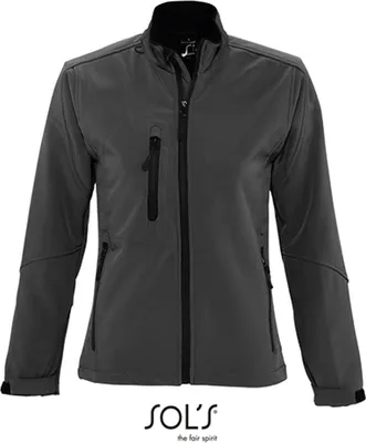 Immagine prodotto di SOLs 46800 | Giacca Softshell da donna Roxy - Colore: Grigio antracite (tinta unita) - Taglia: S