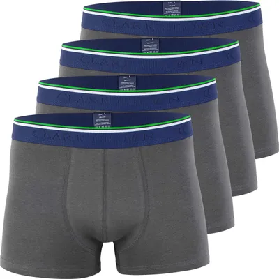 Produktbild von Clark Crown® 4er Pack "Bambus" Boxershorts XL grau