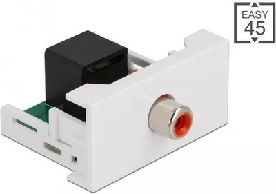 Produktbild von 81340 - Easy 45 Modul Cinch Buchse zu RJ45 Buchse 22,5 x 45 mm