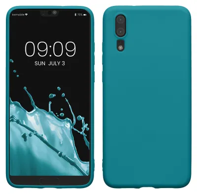 Produktbild von kwmobile Handyhülle für Huawei P20 Hülle - TPU Case - Kabelloses Laden - Schutzhülle Cover in Petrol matt
