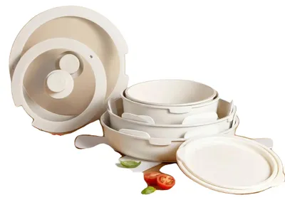 Productafbeelding van Kookgerei set, 16-delig, met antiaanbaklaag, ovenbestendig tot 450°F, met afneembare handgrepen, geschikt voor alle soorten fornuizen