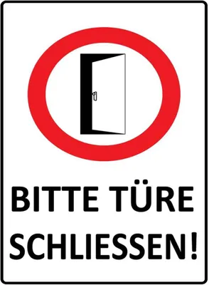 Produktbild von vianmo Holzschild 40x30 cm Bitte Türe schließen