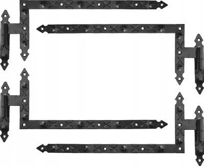 Produktbild von Scharnier Winkelscharnier FEINZ - 50x20 cm -  Retro - Hochwertige Fensterbeschläge - 4 Stück