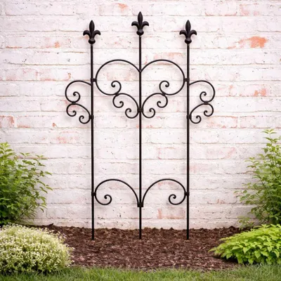 Produktbild von AltoBelli Rankgitter FIORITO Metall Antik Rost Braun Zaun Rankhilfe 43x73 cm