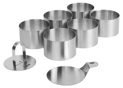 Immagine prodotto di STONELINE® Anelli da dessert tondi set da 8 pezzi | acciaio inox