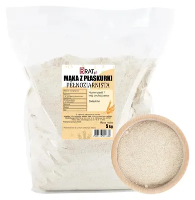 Zdjęcie produktu dla Mąka z płaskurki pełnoziarnista 5kg