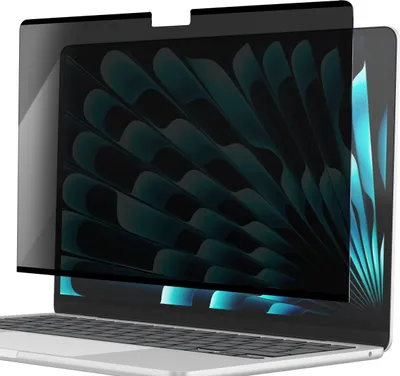 Image de MW, film de protection d'écran anti-espion pour MacBook Air 15 pouces M4, M3, M2, noir transparent