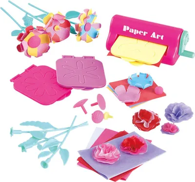 Image de Set de bricolage Playgo pour la fabrication de fleurs en papier - 38dlg.