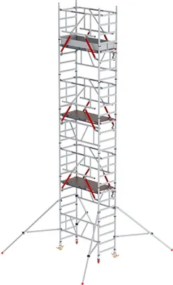 Produktbild von Altrex MiTower PLUS Fahrgerüst Safe-Quick®2 Geländer 1-Person-Aufbau Aluminium mit breiter mit Holz-Plattform 0,75x1,72m 7,20m AH