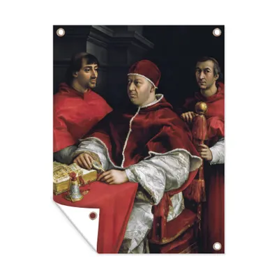 Obrázek produktu pro MuchoWow® Zahradní plakáty - Portrét Lva X. - Raphael Raffaello - 120x90 cm - Zahradní dekorace