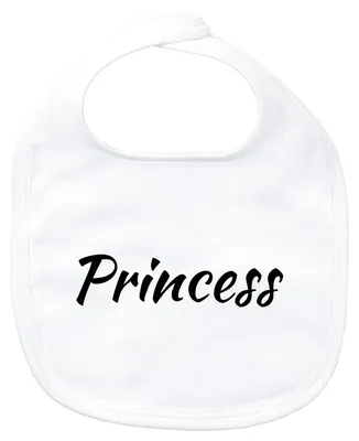 Produktbild von Huuraa Baby Lätzchen Princess Schriftzug White Klettverschluss Baumwolle Latz Geschenkidee