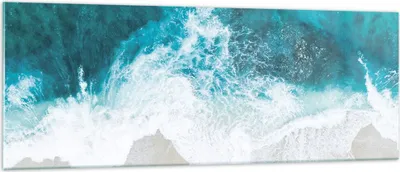 Produktbild von Bilder auf glas - Einteilig - Luftaufnahmen Strand Welle - 140x50cm - Glasbilder - Wandbilder - Bilder - Wanddekoration aus Glas - Glas Bilder - Wandbild auf Glas - GAB140x50-4686