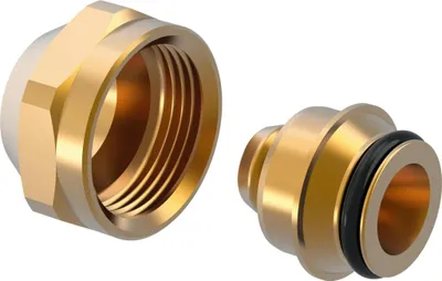 Obrázek produktu pro UPONOR Vario šroubová spojka s upínacím kroužkem, PEX, 17x2,0, G3/4"FT, Euro, 1 ks.