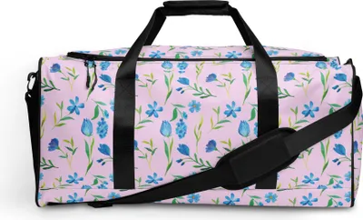 Produktbild von Mr. & Mrs. Panda Reisetasche Sommergedanken Design - Weiß - Geschenk, Damen, Blumen, Aquarell, Travel-Bag, Blaue, Duffel Bag, Blumenmuster, Blaues Muster, Weekender