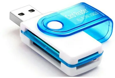 Zdjęcie produktu dla Go Go Gadget – Wielofunkcyjny czytnik kart SD – z interfejsem USB – Czytnik kart Micro SD, SD, MS, M2 – Niebieski