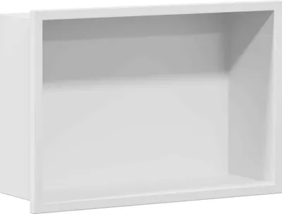 Obrázek produktu pro vidaXL Sprchový kout, bílý, 30 x 20 x 9,5 cm, nerezová ocel