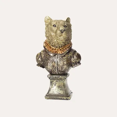 Produktbild von KEYHOMESTORE | Wolfsbüste aus Kunstharz, H. 23 cm