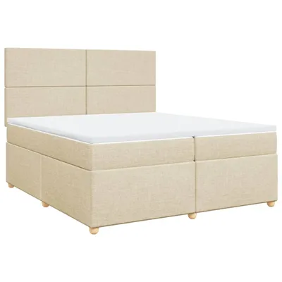 Produktbild von Boxspringbett mit Matratze Creme 200x200 cm Stoff