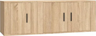 Produktbild von vidaXL 2-tlg. TV-Schrank-Set Sonoma-Eiche Holzwerkstoff