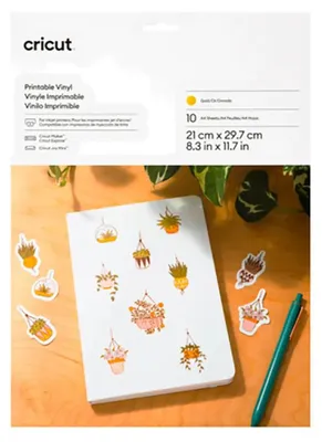 Produktbild von Cricut Gold A4 (210 x 297 mm) 10 Blatt Hängeverpackung