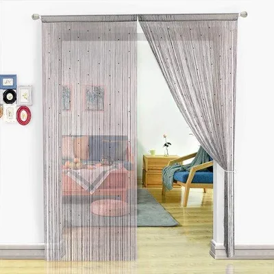 Produktbild von Graue Perlen Vorhang 35x79" Tür Vorhang