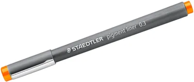 Produktbild von Pigment liner 0,3mm orange Packung mit 10 Stück