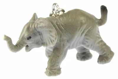 Produktbild von Elefant Charm Zipper Pull Anhänger Bettelanhänger Gummitierchen Miniblings grau