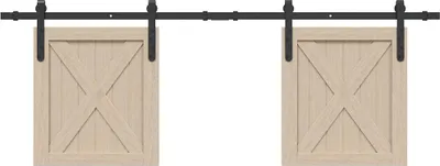 Produktbild von vidaXL Schiebetürbeschlag Set für Schranktüren 152 cm Kohlenstoffstahl