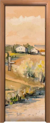 Produktbild von Türposter 70x200 cm Türaufkleber Türtapete Türfolie Klebefolie Toskanische Landschaft Aquarelle