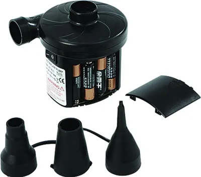Image de Pompe à air électrique à piles 29P312 – pompe portable, 8 piles AA, 3 embouts, Avenli