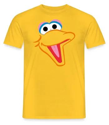 Produktbild von Spreadshirt Sesamstraße Bibo Gesicht Karneval Männer T-Shirt, 3XL, Gelb