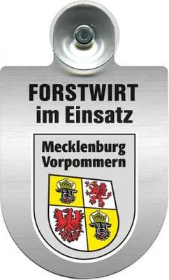 Produktbild von Einsatzschild für Windschutzscheibe incl. Saugnapf - Forstwirt im Einsatz - 309468 Color - Region Mecklenburg-Vorpommern