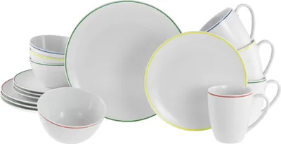 Produktbild von CreaTable, 24054, Luna Color Line, Kombiservice 16-tlg, Porzellan