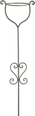 Produktbild von Beetstecker mit Topfhalter Metall Rankstab Garten H118cm rost